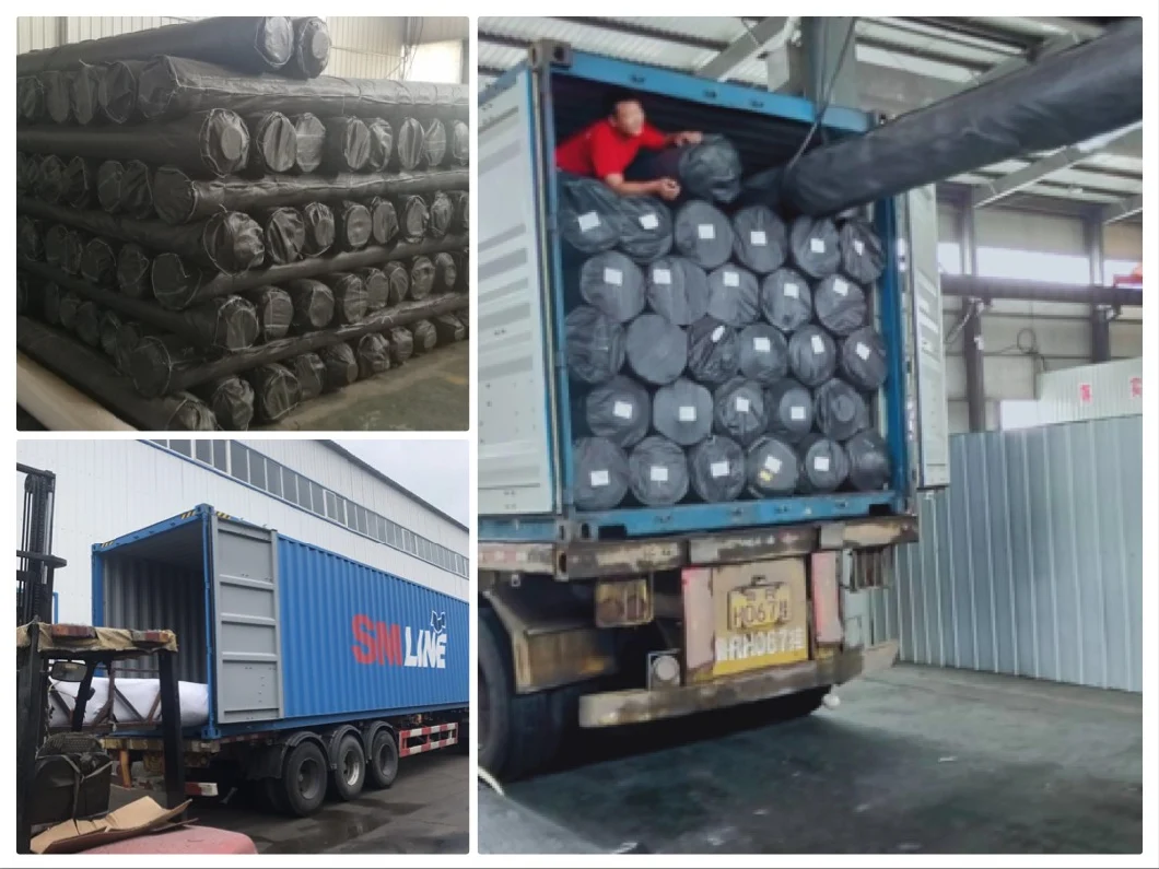 100~1000 G Black Color Pet PP Material Woven Geotextile for Road Construction