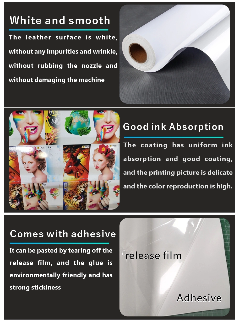Waterproof Matte PP Paper Eco-Solvent Inkjet Printable Vinyl PP Sticker Material with High Quality