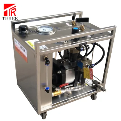 Pneumatische hydrostatische Druckprüfpumpe der Marke Terek für die Prüfung von Ventilen und Rohren mit 400 bis 60.000 psi
