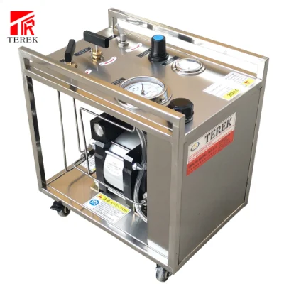 Hochwertige pneumatische Liuqid-Druckerhöhungspumpe der Marke Terek, hydrostatischer hydraulischer Drucktest für die Prüfung von Ventilrohren, Schläuchen und Zylindern