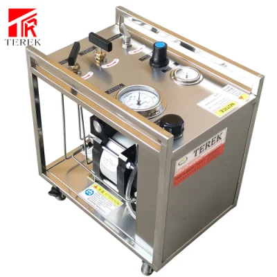 Tragbare pneumatische Flüssigkeitsdruckerhöhungspumpenstation für hydrostatische Tests von Ventilen und Rohren